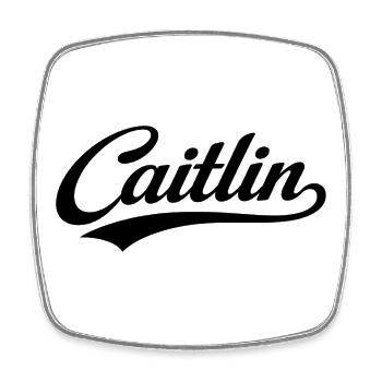 Caitlin name first last family gifts  - Square fridge magnet - white - Front
