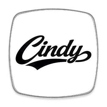 Cindy name first last family gifts - Square fridge magnet - white - Front
