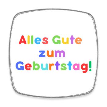 Alles Gute zum Geburtstag - Viereckiger Kühlschrankmagnet - Weiß - Vorne