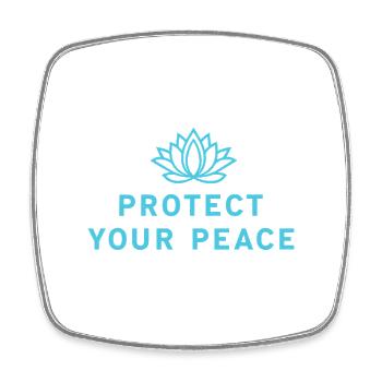 Protect Your Peace Lotus Yoga Spiritualität - Viereckiger Kühlschrankmagnet - Weiß - Vorne