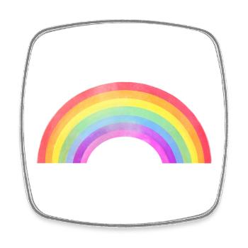 Rainbow Arch - Square fridge magnet - white - Front