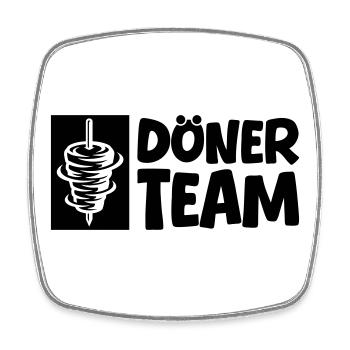 Döner Team - Viereckiger Kühlschrankmagnet - Weiß - Vorne