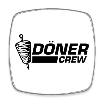 Döner Crew - Viereckiger Kühlschrankmagnet - Weiß - Vorne