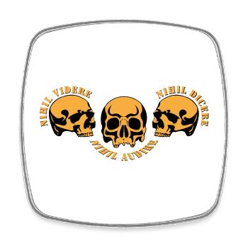 Three Skulls – Skull Trio - Square fridge magnet - white - Front