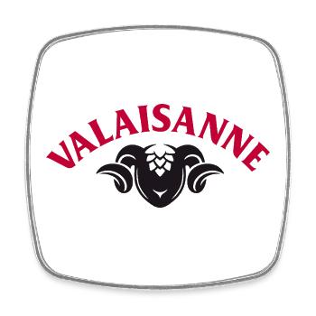 Brasserie Valaisanne - Viereckiger Kühlschrankmagnet - Weiß - Vorne