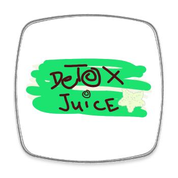 Texte détox sur les jus - Magnet carré - blanc - Devant