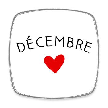 Future maman Décembre – Bébé en route ❤️ - Magnet carré - blanc - Devant