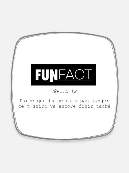 FUNFact_-2 - Magnet carré - blanc