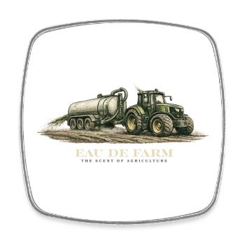 Eau de Farm Traktor Vintage - Viereckiger Kühlschrankmagnet - Weiß - Vorne