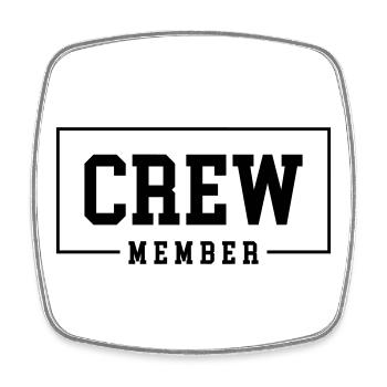 crew member - Square fridge magnet - white - Front