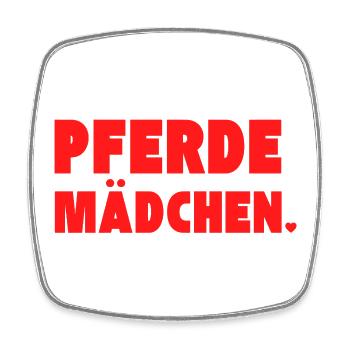 Pferdemädchen – Perfektes Geschenk für Pferdefans - Viereckiger Kühlschrankmagnet - Weiß - Vorne