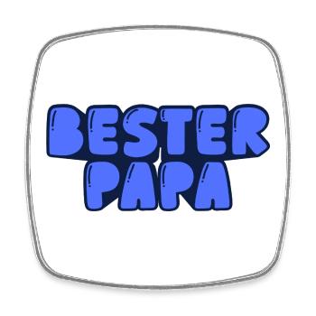 Bester Papa - Viereckiger Kühlschrankmagnet - Weiß - Vorne