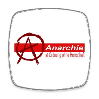 Anarchie ist Ordnung ohne Herrschaft (red) - Viereckiger Kühlschrankmagnet - Weiß - Vorne