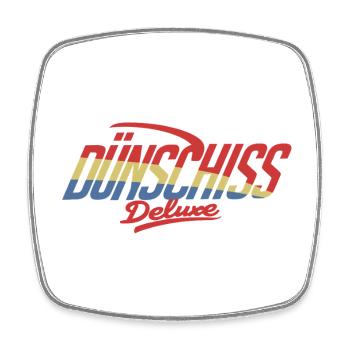 Duenschiss deluxe - Viereckiger Kühlschrankmagnet - Weiß - Vorne