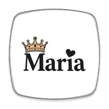 Mary First Name Crown Heart Gift Idea - Square fridge magnet - white - Front