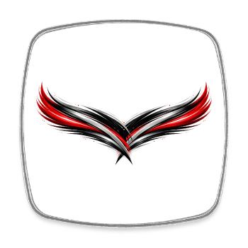 Sportliches Trikot Design Symmetrischer Effekt   - Viereckiger Kühlschrankmagnet - Weiß - Vorne