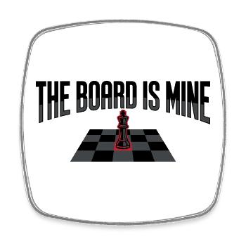 Maître de l'Échiquier Le Plateau de Jeu est à Moi - Magnet carré - blanc - Devant