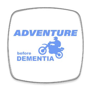 MOTORBIKE ADVENTURE - Viereckiger Kühlschrankmagnet - Weiß - Vorne