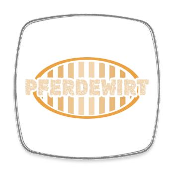 Horse keeper - Square fridge magnet - white - Front