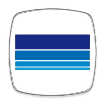 Background Blue - Square fridge magnet - white - Front
