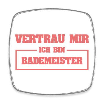 Bademeister - Viereckiger Kühlschrankmagnet - Weiß - Vorne