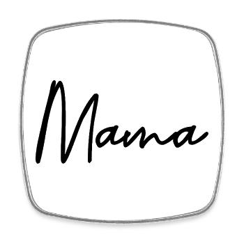 Maman - Magnet carré - blanc - Devant