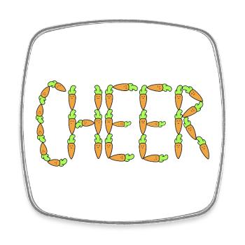 Carrots cheer - Square fridge magnet - white - Front