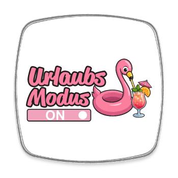 Urlaubsmodus, Urlaub - Viereckiger Kühlschrankmagnet - Weiß - Vorne