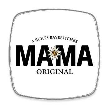 Bayerisches Original - Mama - Viereckiger Kühlschrankmagnet - Weiß - Vorne