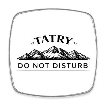 Tatry Nicht das Bergdesign stören - Viereckiger Kühlschrankmagnet - Weiß - Vorne