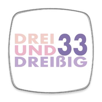 33. Geburtstag Geschenk Mann Frau - Viereckiger Kühlschrankmagnet - Weiß - Vorne