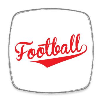 Football Rétro Rouge : Affichez Votre Puissance - Magnet carré - blanc - Devant