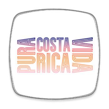 Costa Rica Pura Vida - Viereckiger Kühlschrankmagnet - Weiß - Vorne