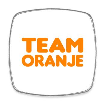 Team Oranje - Nederland - Netherlands Niederlande - Viereckiger Kühlschrankmagnet - Weiß - Vorne