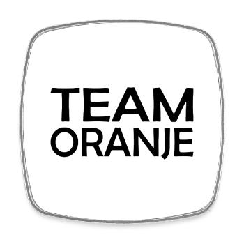 Team Oranje - Nederland - Niederlande Netherlands - Viereckiger Kühlschrankmagnet - Weiß - Vorne