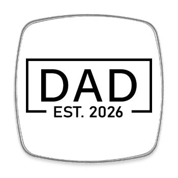 Stolzer Dad 2026 Est 2026 Vater Outfit - Viereckiger Kühlschrankmagnet - Weiß - Vorne
