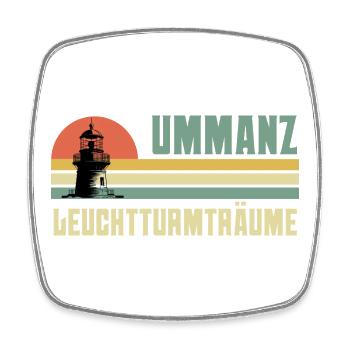 Ostsee Urlaub UMMANZ LEUCHTTURMTRÄUME Lustig - Viereckiger Kühlschrankmagnet - Weiß - Vorne