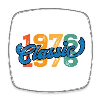Vintage 1976 - Square fridge magnet - white - Front