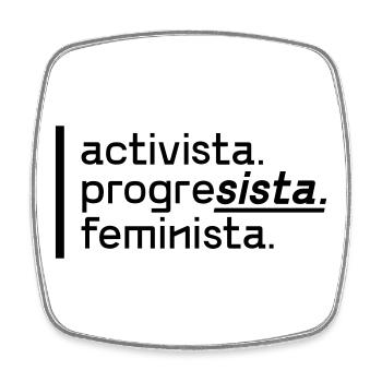 activista.progrèsiste.féminista. - Magnet carré - blanc - Devant