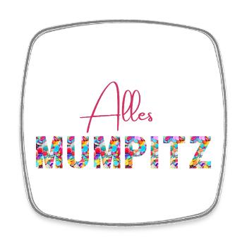 All nonsense - confetti - vocabulary - Square fridge magnet - white - Front