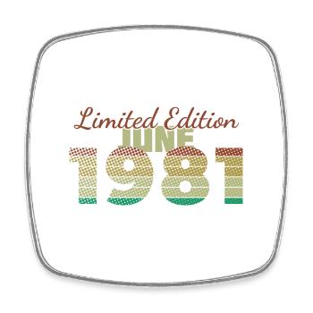 45th Anniversary Limited Edition (SCR) 06/1981 - Square fridge magnet - white - Front