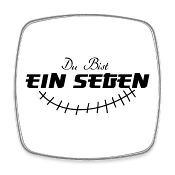 SEGEN – Spirituelles Statement Mode - Viereckiger Kühlschrankmagnet - Weiß - Vorne