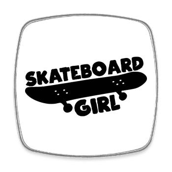 Skateboarder - Square fridge magnet - white - Front