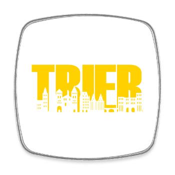 Trier - Skyline - Font - Moselle Rhineland-Palatinate - Square fridge magnet - white - Front