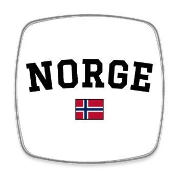 Drapeau de la Norvège Noir - Magnet carré - blanc - Devant