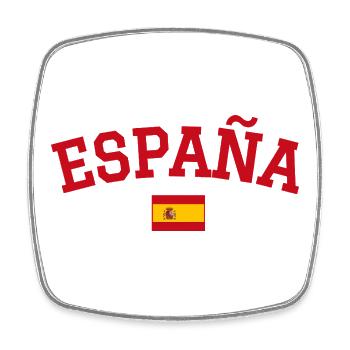 Spanien Flagge Design Rot - Viereckiger Kühlschrankmagnet - Weiß - Vorne