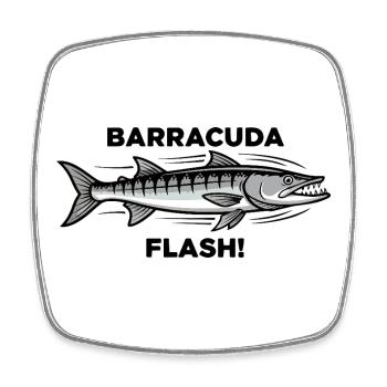 Barracuda Flash Prédateur Mer Barracuda - Magnet carré - blanc - Devant