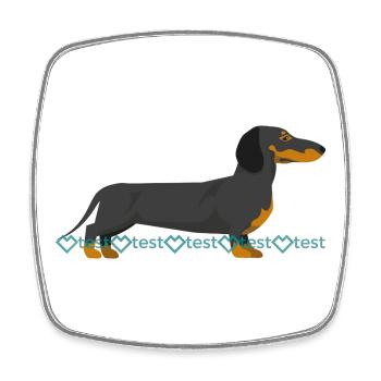 Dachshund Picture - Square fridge magnet - white - Front