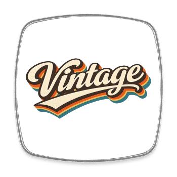 Vintage Schriftzug Retro Flair - Viereckiger Kühlschrankmagnet - Weiß - Vorne