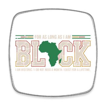 Pride Afro Black History Month Vintage - Viereckiger Kühlschrankmagnet - Weiß - Vorne